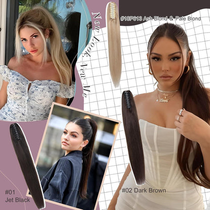 Remy Echthaar Zopf Extension Blond 50cm – Schnell & Einfach