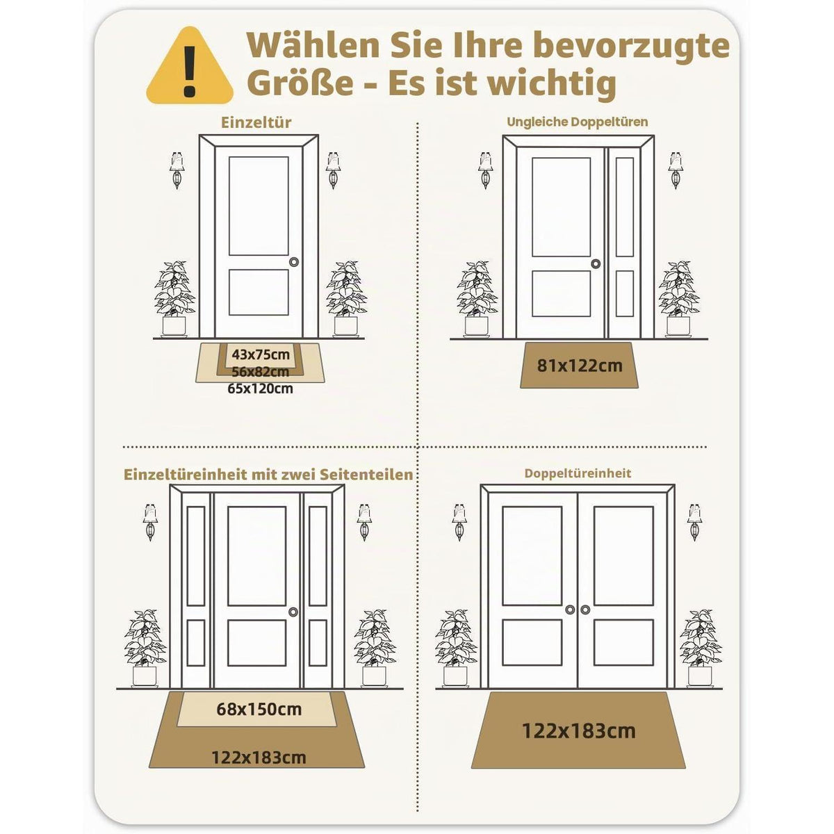 Fußmatte Innen Dunkelgrau 122x183cm – Schmutzfangmatte für Küche & Eingang