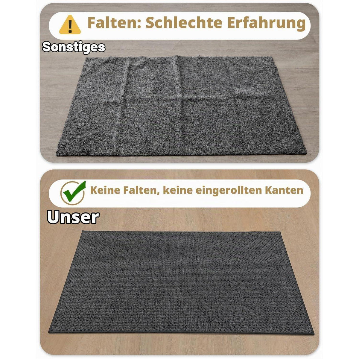 Fußmatte Innen Dunkelgrau 122x183cm – Schmutzfangmatte für Küche & Eingang