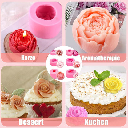 3D Silikonformen Blumen – Set für Kerzen, Schokolade & mehr