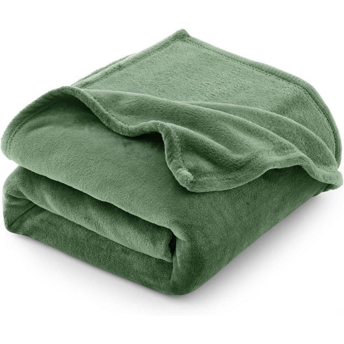 Kuscheldecke Flanell 150x200 cm Grün - Weich & Warm für 4 Jahreszeiten
