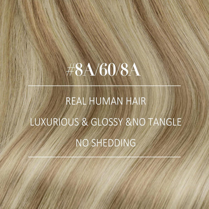 Echthaar Tressen Ombre Hellbraun Blond 60 cm