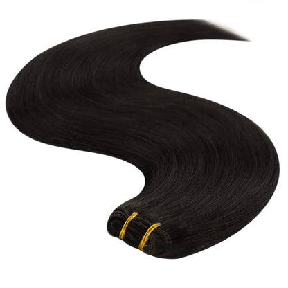 Echthaar Tressen Braun – Remy Haarverlängerung 60cm, 100g