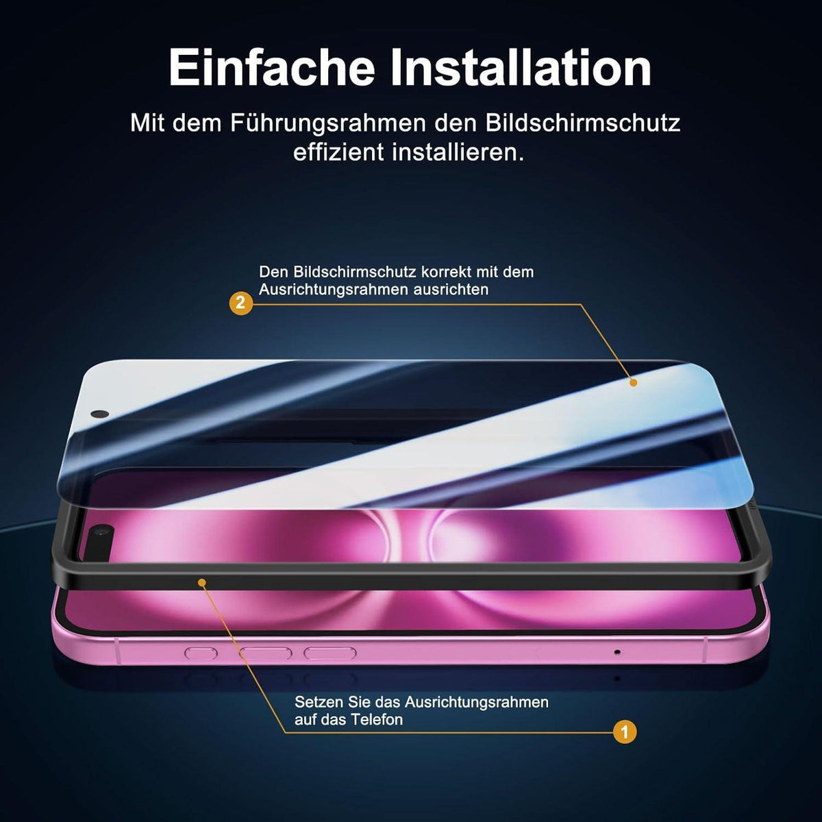 Sichtschutzfolie iPhone 16 Plus (6,7 Zoll) mit Kamera Schutz