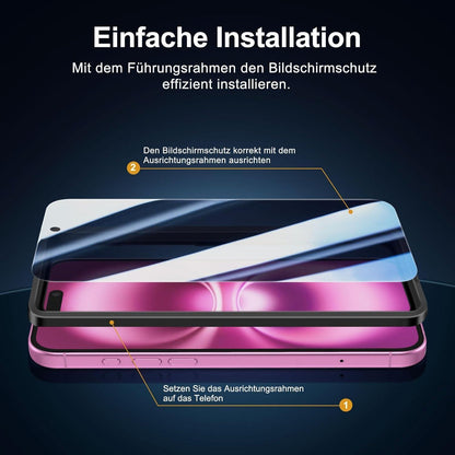 Sichtschutzfolie iPhone 16 Plus (6,7 Zoll) mit Kamera Schutz