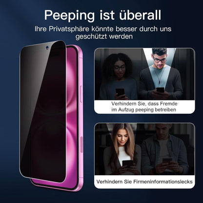Sichtschutzfolie iPhone 16 Plus (6,7 Zoll) mit Kamera Schutz
