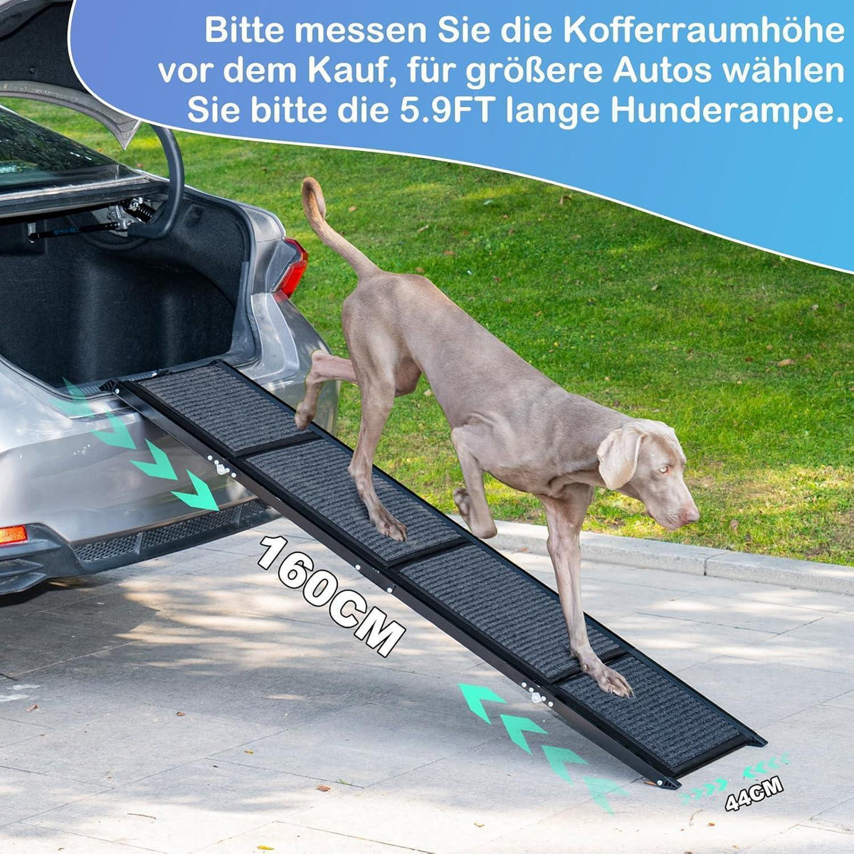 Zusammenklappbare Hundetreppe für Auto – 160cm, Robust & Sicher