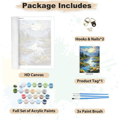 Malen nach Zahlen Landschaft Erwachsene DIY Set 30x40cm