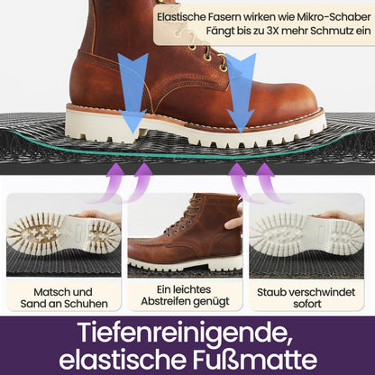 Fußmatte dunkelgrau rutschfest 43x76 cm – Schmutzfangmatte