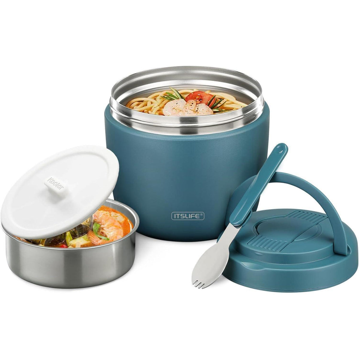 Edelstahl Thermos-Lunchbox 970ml – Auslaufsicher & Warmhaltend