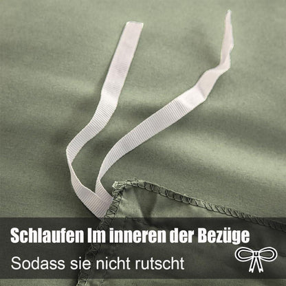Bettwäsche-Set 180x200 Salbeigrün – Mikrofaser, Bügelfrei