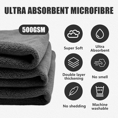 Mikrofasertücher Auto 6er Set – 30x40cm, 500GSM