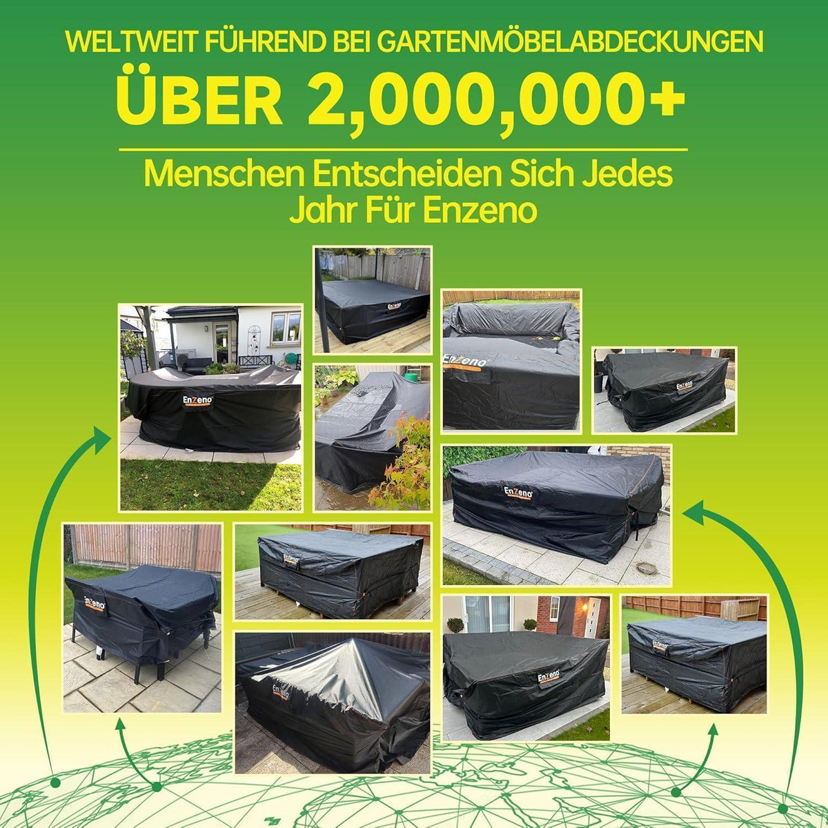Wasserdichte Gartenmöbel Abdeckung 155x130x110cm
