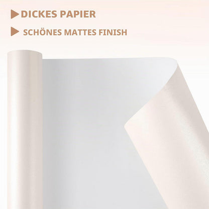 Geschenkpapier Perlglanz cremeweiß 43cm x 12m