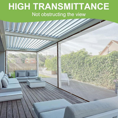 Transparente Abdeckplane mit Ösen 2x4m, wetterfest & reißfest