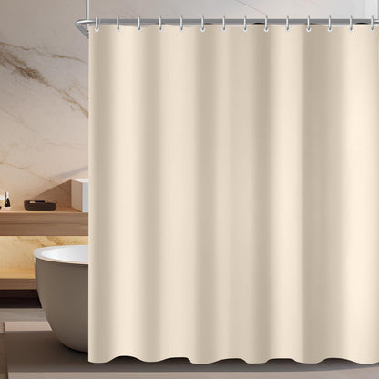 Duschvorhang 200x240cm Beige, Wasserabweisend, Beschwerter Saum