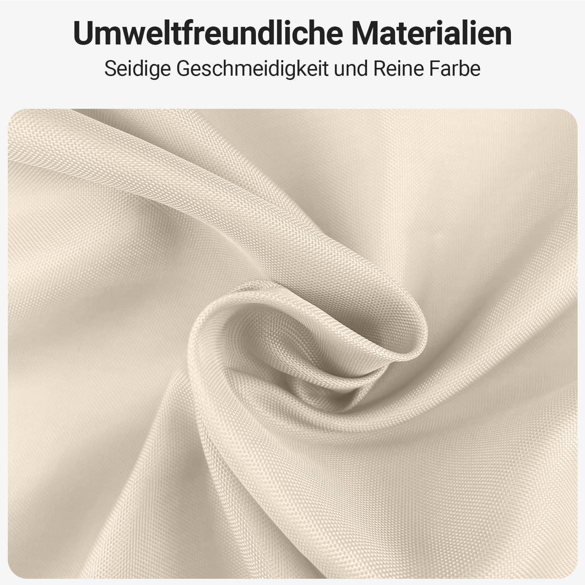 Duschvorhang 200x240cm Beige, Wasserabweisend, Beschwerter Saum