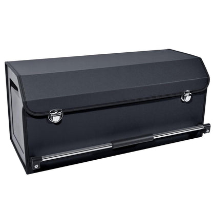 60L Kofferraum Organizer mit Deckel – Auto Aufbewahrungsbox Schwarz in Lederoptik
