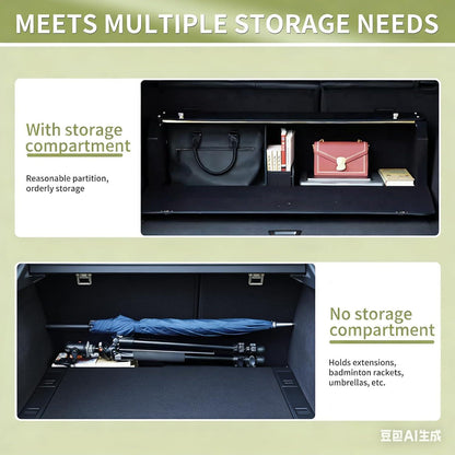 XXL Kofferraum-Organizer mit Deckel – Schwarz, 94x29x31cm
