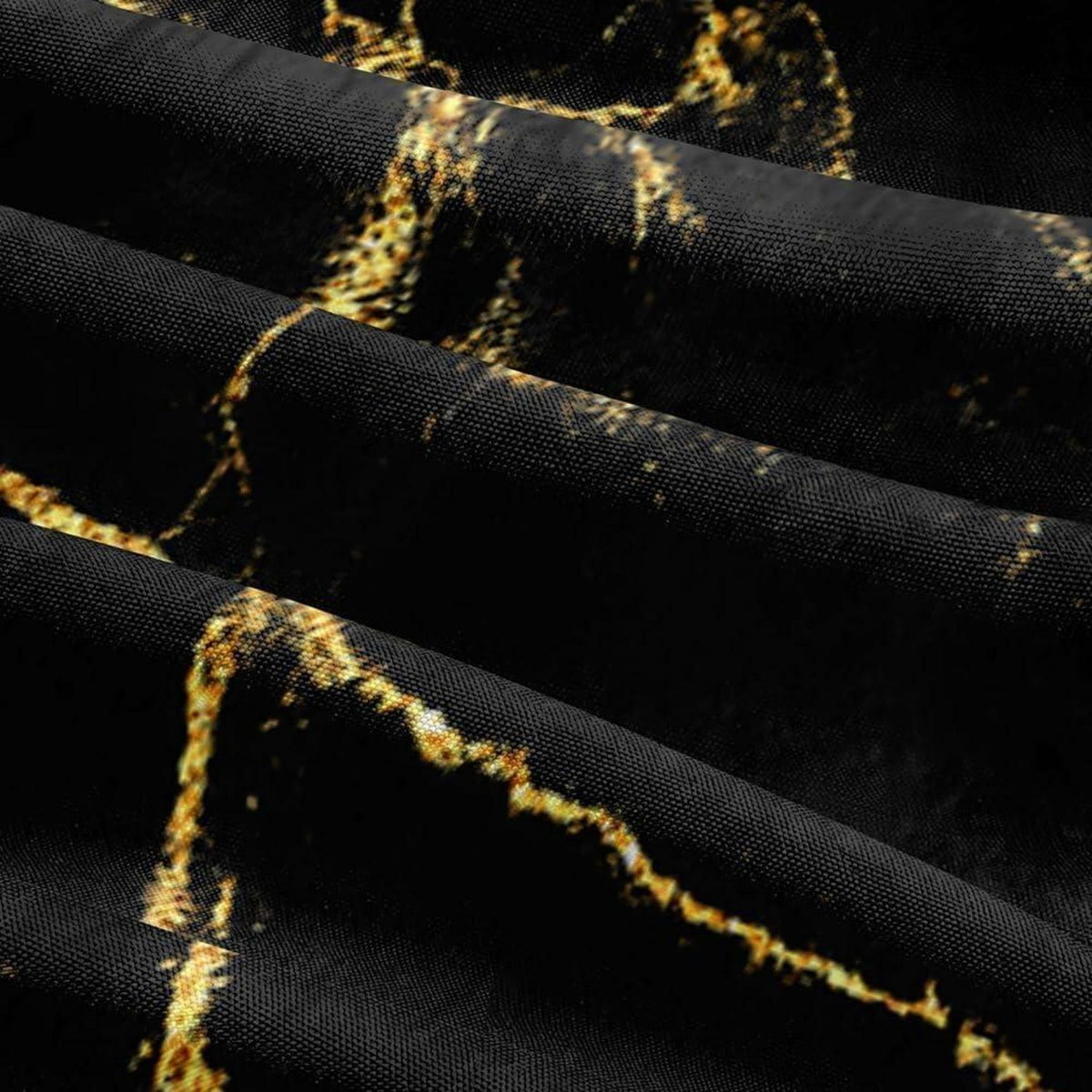 Marmor Bettwäsche Set Schwarz Gold 135x200 cm Mikrofaser