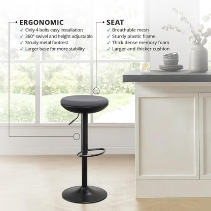 Ergonomischer Stehhocker höhenverstellbar 360° drehbar Grau