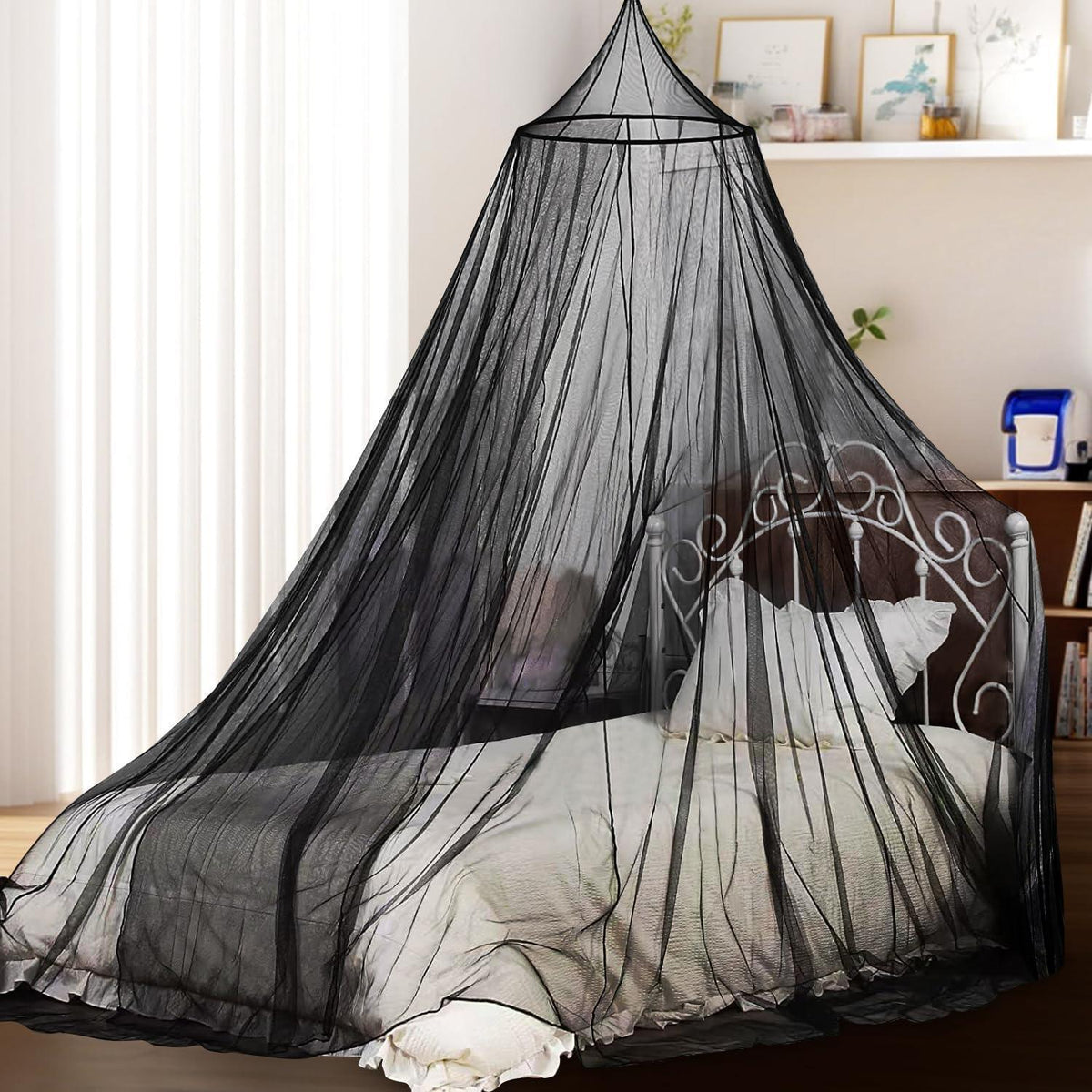 Moskitonetz Doppelbett & Einzelbett Schwarz 0.6x2.5x10.5m
