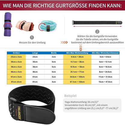 Elastische Spanngurte mit Klettverschluss, 5 Größen, Anti-Rutsch