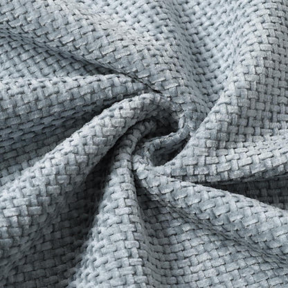 Chenille Kissenbezug 50x50 - Staubblau, 2er Set