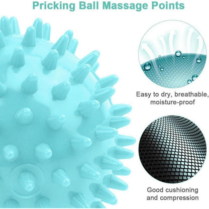 Massagebälle Faszienball Set 3er Igelball Hart Pink-Gelb-Blau