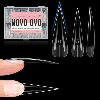 XXL Stiletto Nagelspitzen Press On – Natural, Gerade, 240 Stück