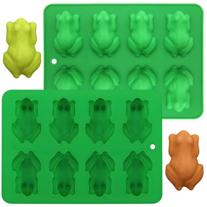 2x Frosch Silikonform für Süßigkeiten & Schokolade