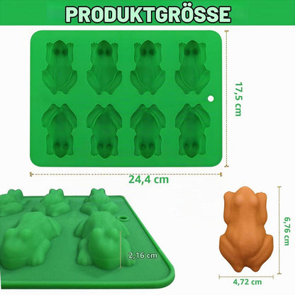 2x Frosch Silikonform für Süßigkeiten & Schokolade