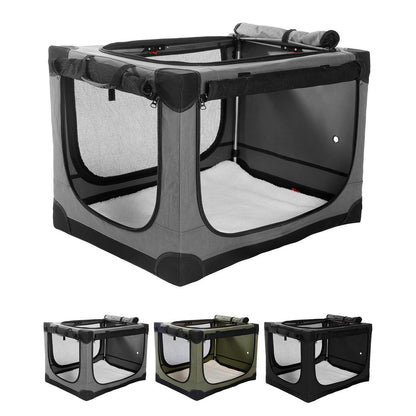 Faltbare Hundebox für mittelgroße Hunde – Grau, 106x78x78cm