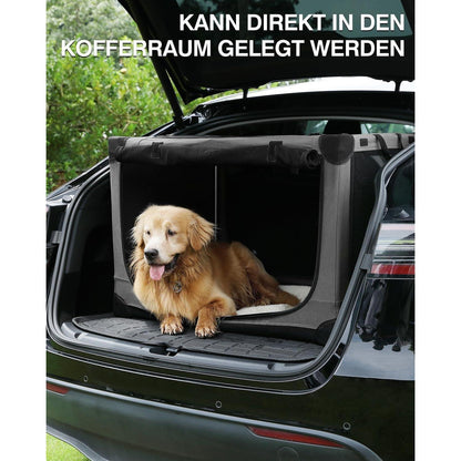 Faltbare Hundebox für mittelgroße Hunde – Grau, 106x78x78cm