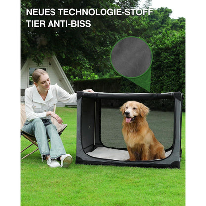 Faltbare Hundebox für mittelgroße Hunde – Grau, 76x54x54cm