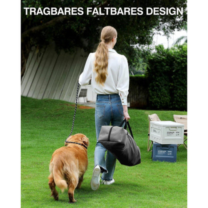 Faltbare Hundebox für mittelgroße Hunde – Grau, 76x54x54cm