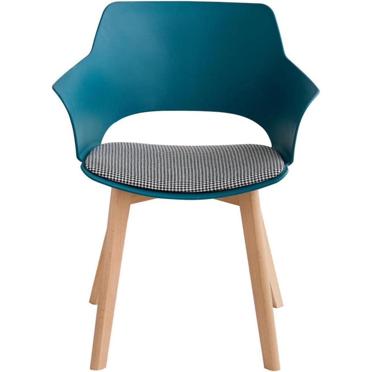 8 Esszimmerstühle Modern Nordic Blau mit Armlehnen