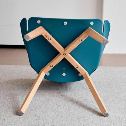6 Esszimmerstühle Modern Nordic Blau mit Armlehnen
