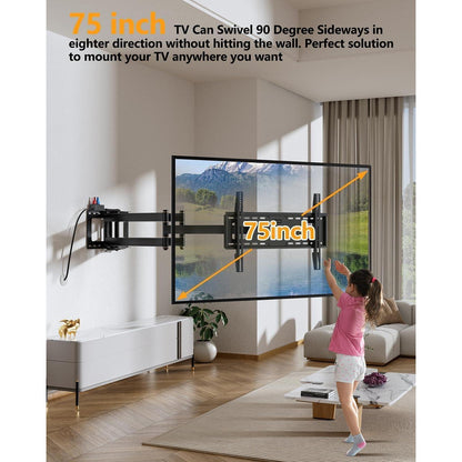 TV Wandhalterung Extra Lang 1080mm Schwenkbar 50-100 Zoll