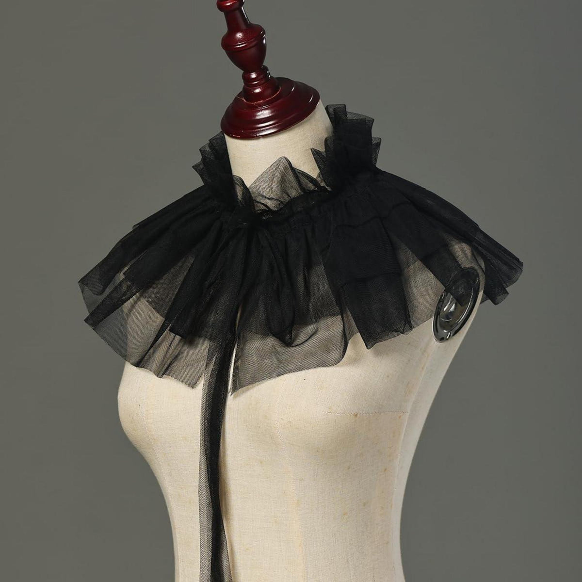 Kostüm-Rüschenkragen Renaissance viktorianisch Schwarz