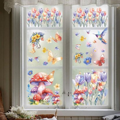 Fensterbilder Frühling 9 Blatt – Schmetterlinge Deko