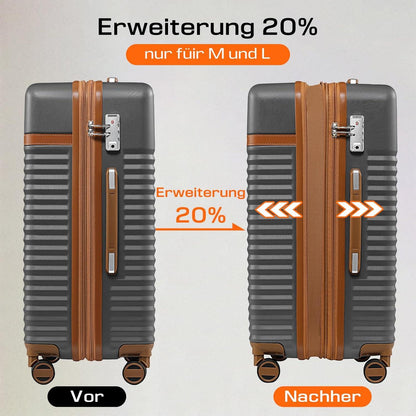 Joyway ABS Hartschalen Koffer Trolley Set 4 Rollen TSA