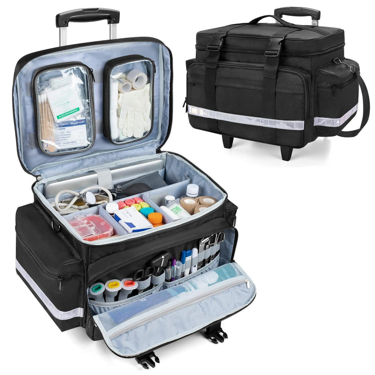 Medizinische Tasche mit Trolley – Erste Hilfe für Pflege & Ärzte