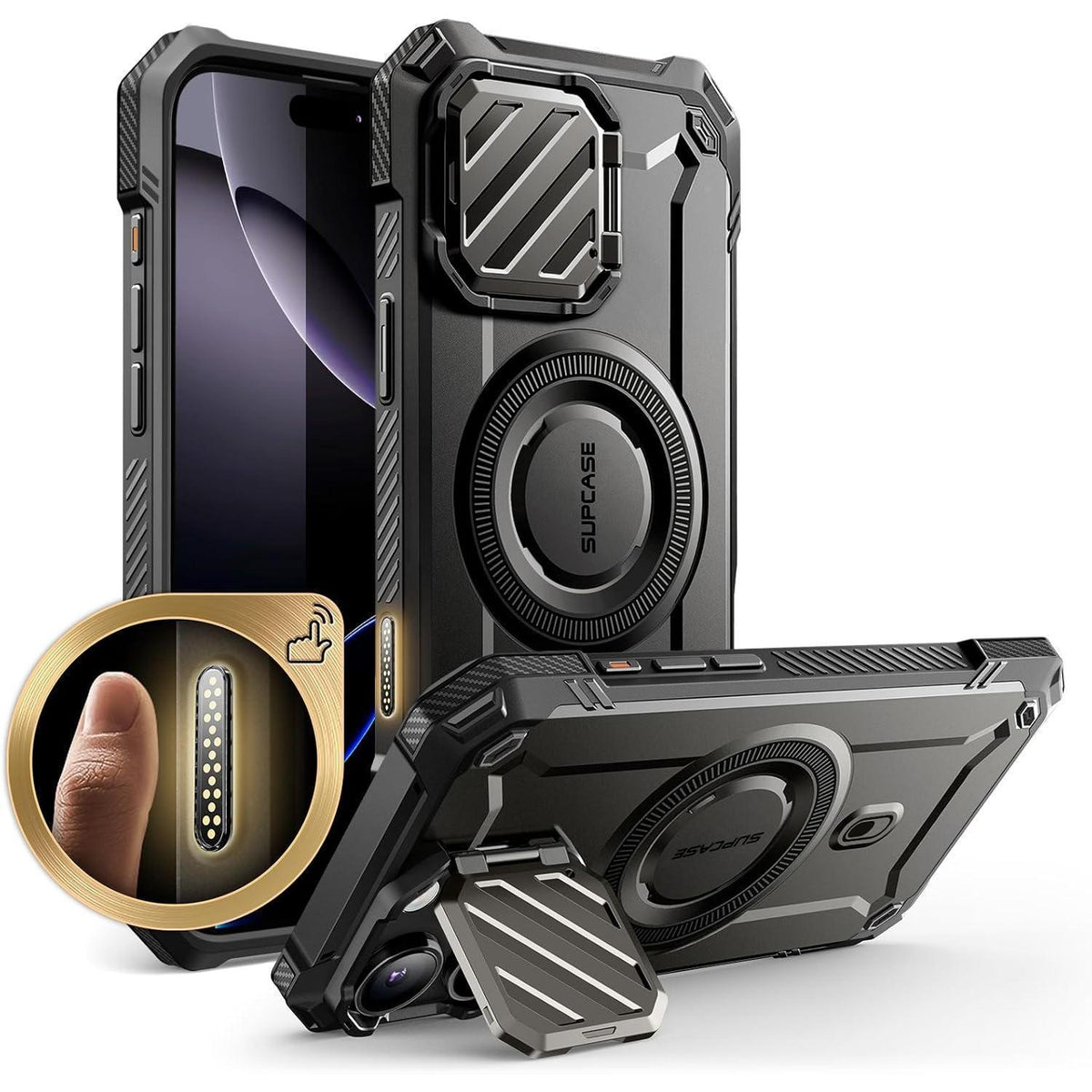 iPhone 16 Pro Max Hülle mit MagSafe & Kameraschutz, Ständer