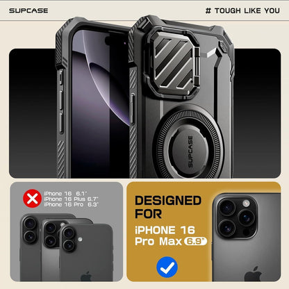 iPhone 16 Pro Max Hülle mit MagSafe & Kameraschutz, Ständer