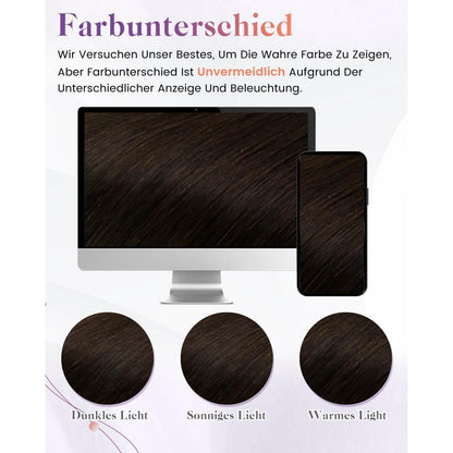 Echthaar Zopfbraut Braun – Haarverlängerung 50cm