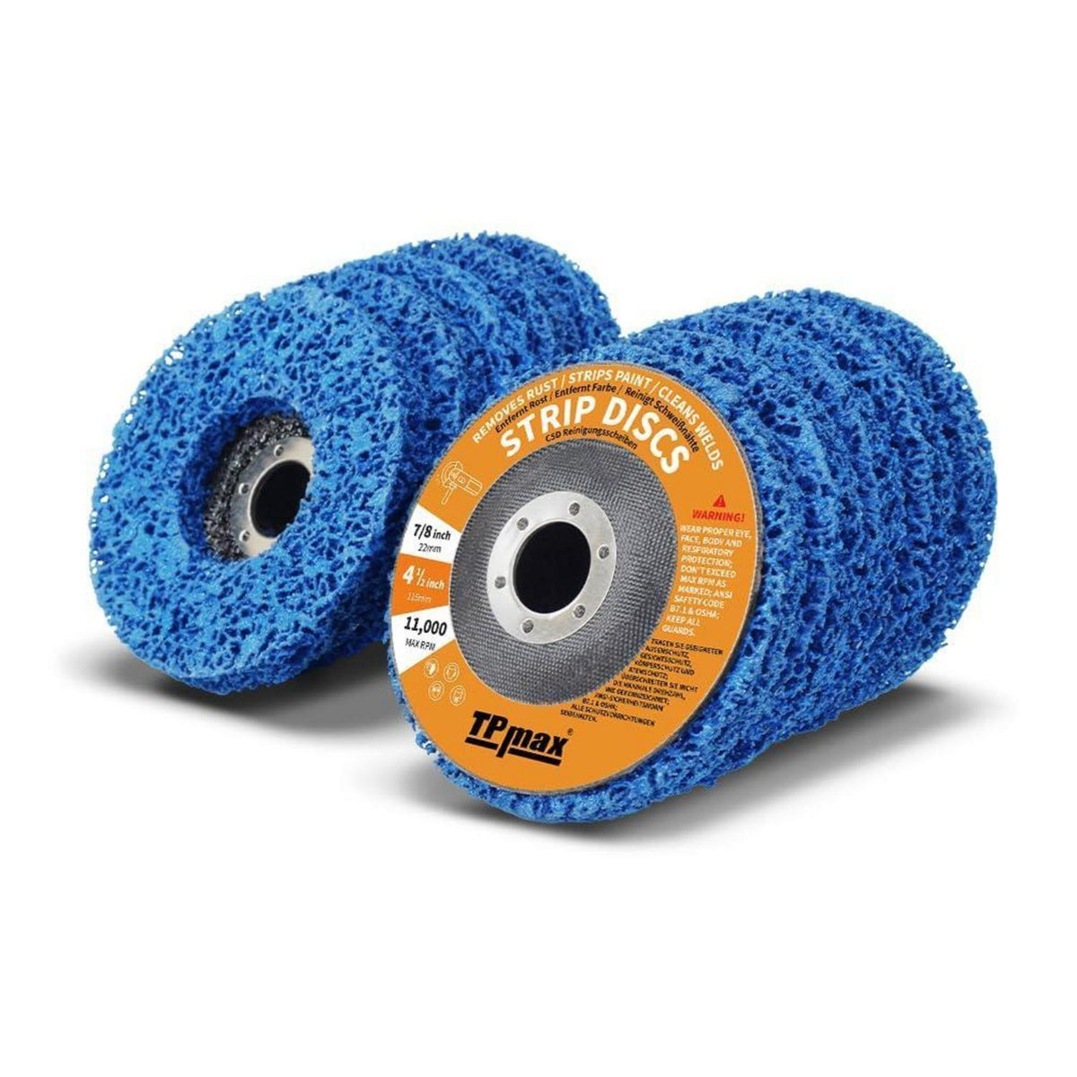 Abisolierscheiben 11,4 cm für Winkelschleifer, 10 Stück, Blau