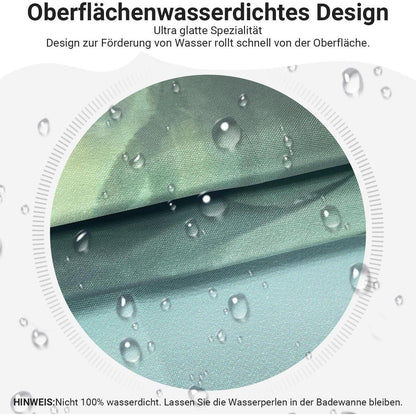 Berge Duschvorhang 180x200cm mit 12 Haken & Beschwerter Saum