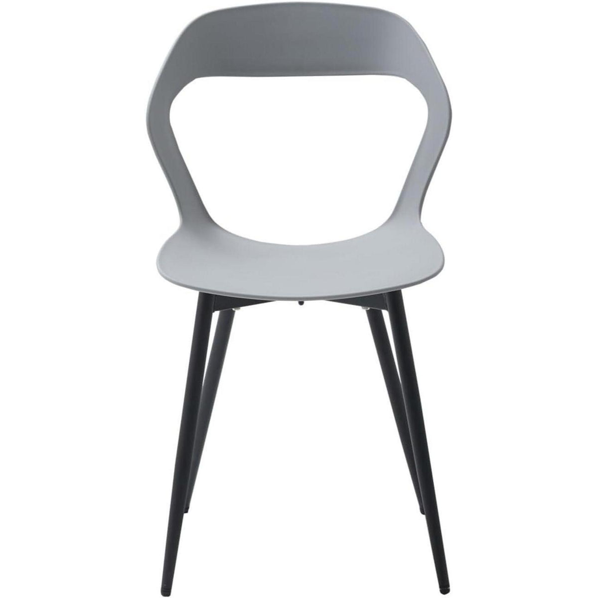 8er Set Nordische Esszimmerstühle mit Metallbeinen – Grau & Schwarz