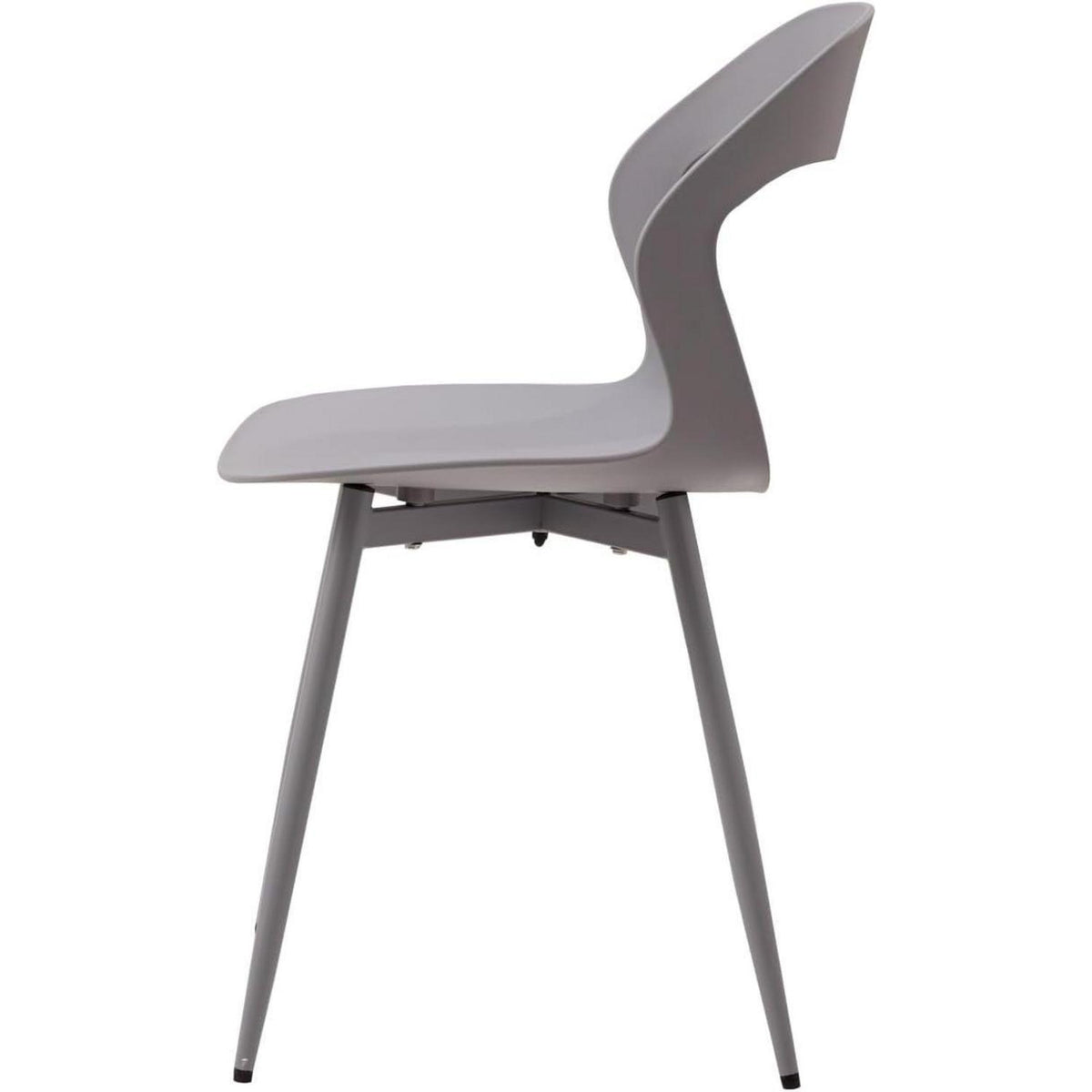 8er Set Nordische Esszimmerstühle mit Metallbeinen – Grau